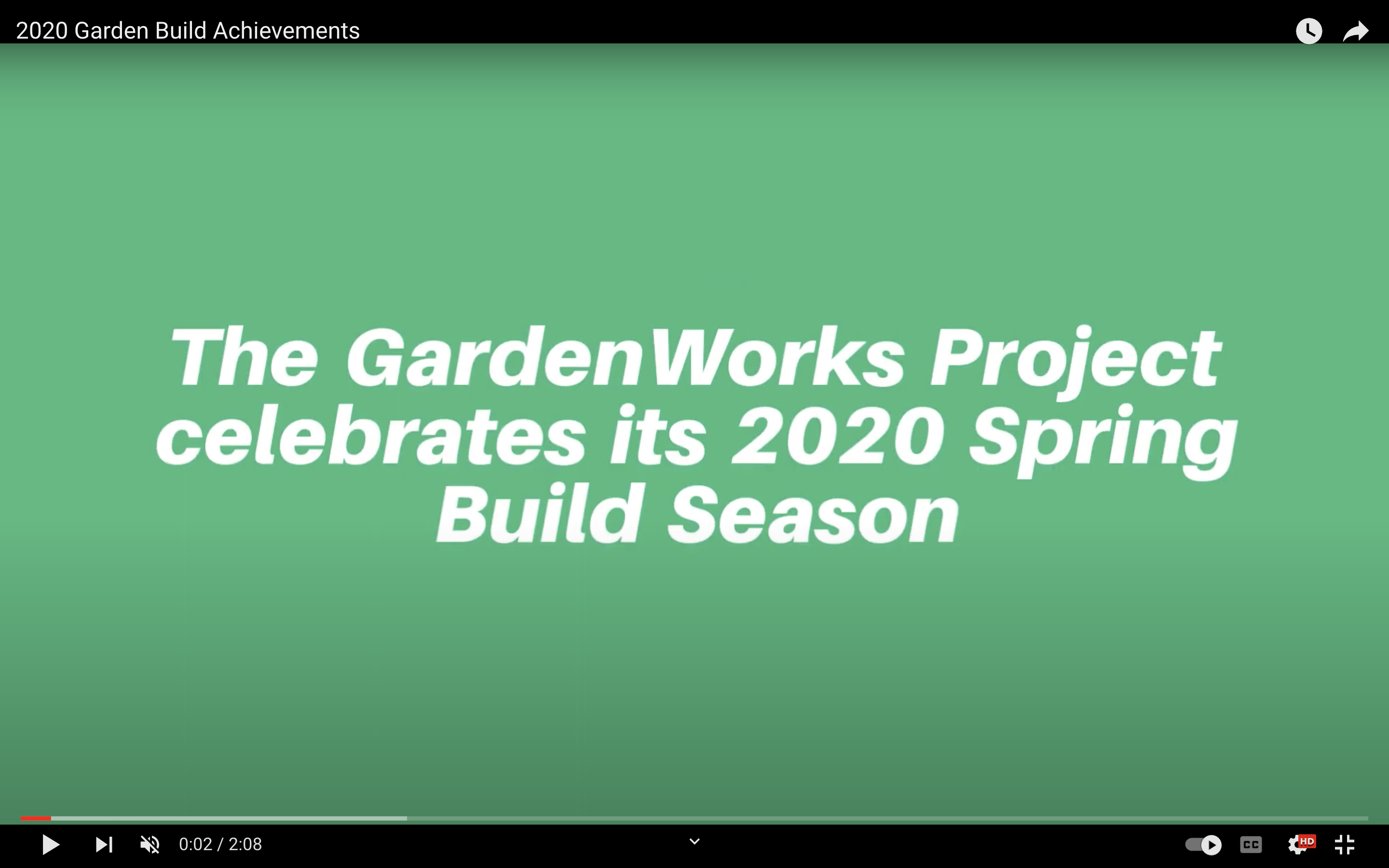 2020 Garden Build Achievements