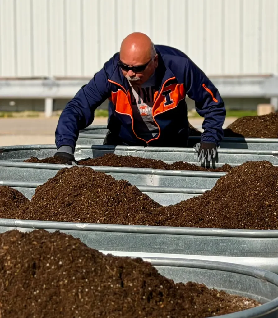 volunteer working